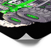 Halloween Skeleton Zombie Monster Truck Vampire Bo Poster (Hoek)