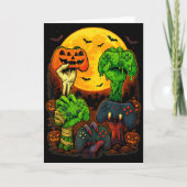 Halloween Skeleton Zombie Mummy Gaming Controller  Kaart (Voorkant)
