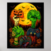 Halloween Skeleton Zombie Mummy Gaming Controller Poster (Voorkant)