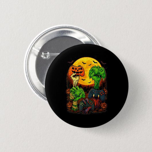 Halloween Skeleton Zombie Mummy Gaming Controller  Ronde Button 5,7 Cm (Voorkant /achterkant)