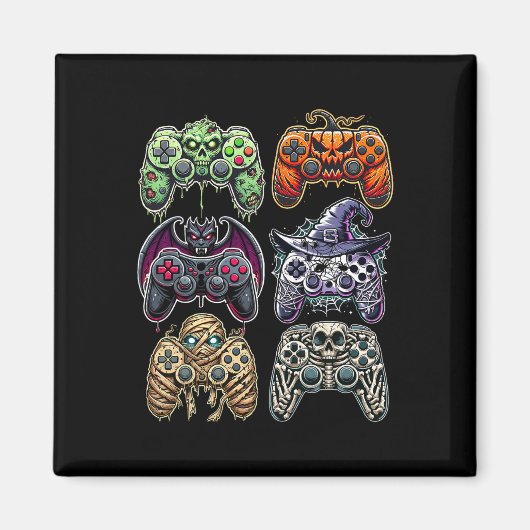 Halloween Skeleton Zombie Mummy Gaming Controllers Magneet (Voorkant)
