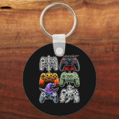 Halloween Skeleton Zombie Mummy Gaming Controllers Sleutelhanger (Voorkant)