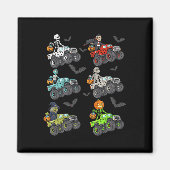 Halloween Skeleton Zombie Riding Monster Truck Vam Magneet (Voorkant)