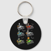 Halloween Skeleton Zombie Riding Monster Truck Vam Sleutelhanger (Achterkant)