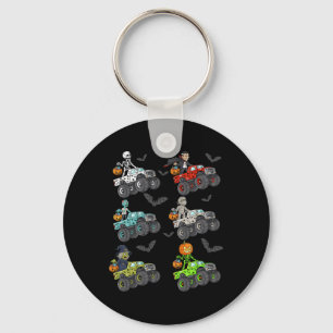 Halloween Skeleton Zombie Riding Monster Truck Vam Sleutelhanger