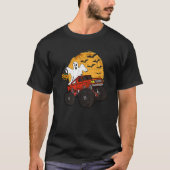 Halloween Skeleton Zombie Riding Monster Truck Vam T-shirt (Voorkant)