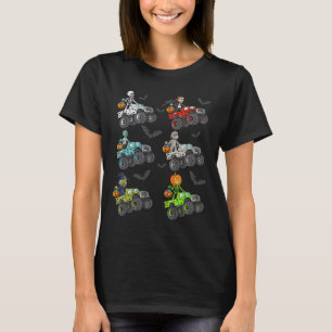 Halloween Skeleton Zombie Riding Monster Truck Vam T-shirt