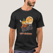 Halloween Skeleton Zombie Riding Monster Truck Vam T-shirt (Voorkant)