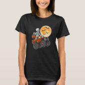 Halloween Skeleton Zombie Riding Monster Truck Vam T-shirt (Voorkant)