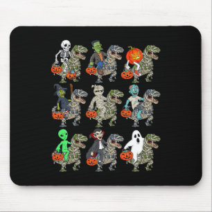 Halloween Skeleton Zombie Riding Mummy T Rex Vampi Muismat