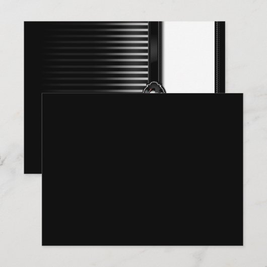 Halloween Skeleton Zwart Wit BLANK Vouwplaats Briefkaart (Voorkant / Achterkant)