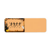 Halloween Skeletons adreslabel Etiket (Voorkant)