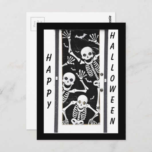 Halloween Skeletons Briefkaart (Voorkant / Achterkant)