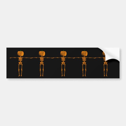 Halloween Skeletons Bumpersticker (Voorkant)