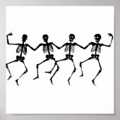 Halloween Skeletons Dancing Poster (Voorkant)