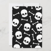 Halloween Skeletons Discobal Let's Boogie Party Kaart (Achterkant)