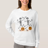 Halloween Skeletons en Jack O Lanterns T-shirt (Voorkant)