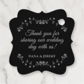 Halloween Skeletons Grey & Black Hartelijk dank Bedankjes Labels (Achterkant)