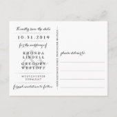 Halloween Skeletons & Heart Matching Bewaar de dat Aankondigingskaart (Achterkant)