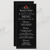 Halloween Skeletons & Heart Matching Wedding Menu (Voorkant / Achterkant)