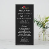 Halloween Skeletons & Heart Matching Wedding Menu (Staand voorkant)