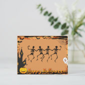 Halloween Skeletons Holiday Briefkaart (Staand voorkant)