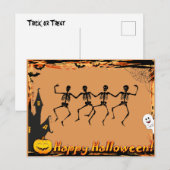 Halloween Skeletons Holiday Briefkaart (Voorkant / Achterkant)