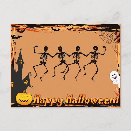 Halloween Skeletons Holiday Briefkaart (Voorkant)