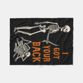 Halloween Skeletons Ive Got Your Back Costume Men  Fleece Deken (Voorkant (Horizontaal))