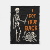 Halloween Skeletons Ive Got Your Back Costume Men  Fleece Deken (Voorkant)
