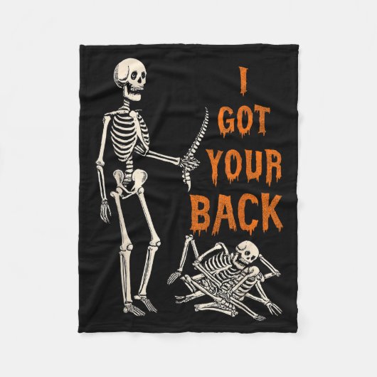 Halloween Skeletons Ive Got Your Back Costume Men  Fleece Deken (Voorkant)