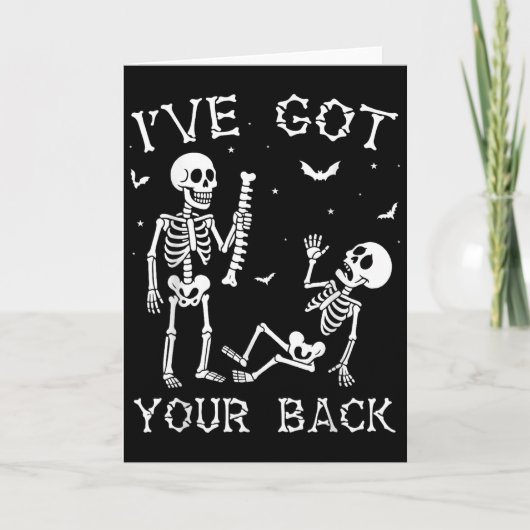 Halloween Skeletons Ive Got Your Back Costume Men  Kaart (Voorkant)