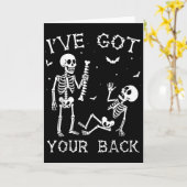 Halloween Skeletons Ive Got Your Back Costume Men  Kaart (Gele Bloem)