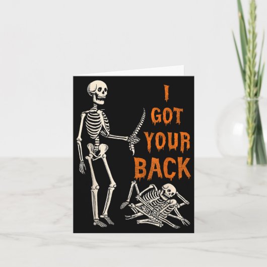 Halloween Skeletons Ive Got Your Back Costume Men  Kaart (Voorkant)