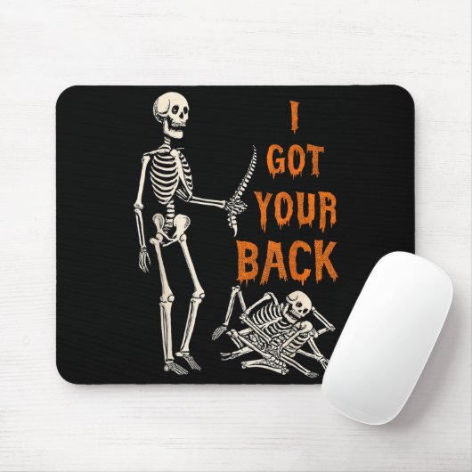 Halloween Skeletons Ive Got Your Back Costume Men Muismat (Met muis)