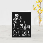 Halloween Skeletons Ive Got Your CK Kostuum Mannen Kaart (Gele Bloem)