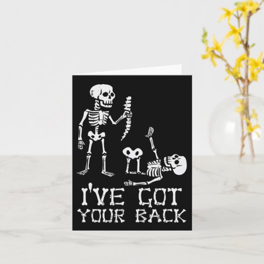 Halloween Skeletons Ive Got Your CK Kostuum Mannen Kaart (Gele Bloem)