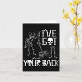 Halloween Skeletons Ive Got Your CK Kostuum Mannen Kaart (Gele Bloem)