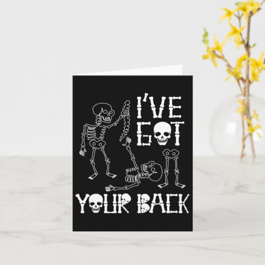 Halloween Skeletons Ive Got Your CK Kostuum Mannen Kaart (Gele Bloem)