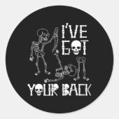 Halloween Skeletons Ive Got Your CK Kostuum Mannen Ronde Sticker (Voorkant)
