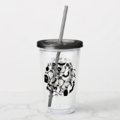 Halloween Skeletons Macabre Dance Acryl Drinkbeker (Achterkant)