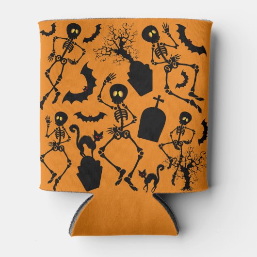 Halloween Skeletons Macabre Dance Blikjeskoeler (Voorkant)