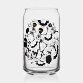 Halloween Skeletons Macabre Dance Blikvorm Glas (Voorkant)