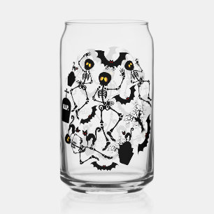 Halloween Skeletons Macabre Dance Blikvorm Glas
