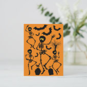 Halloween Skeletons Macabre Dance Briefkaart (Staand voorkant)