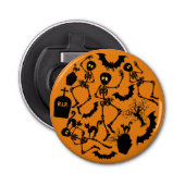 Halloween Skeletons Macabre Dance Button Flesopener (Voorkant)