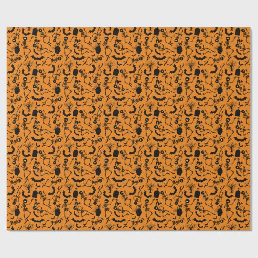 Halloween Skeletons Macabre Dance Cadeaupapier (Vlak)