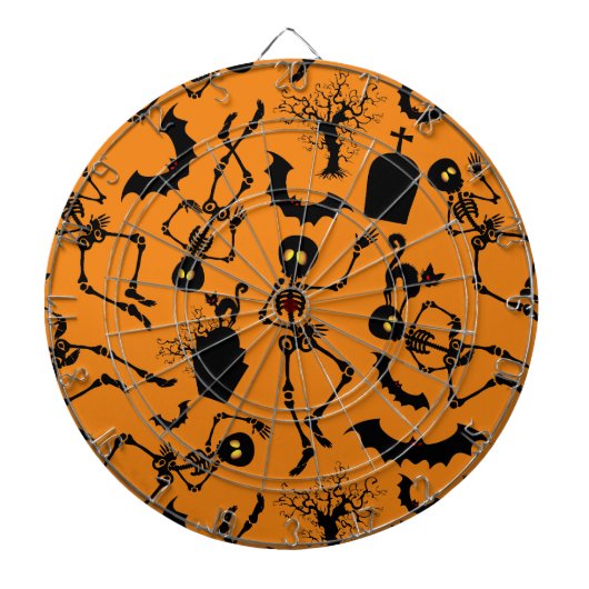Halloween Skeletons Macabre Dance Dartbord (Voorkant)