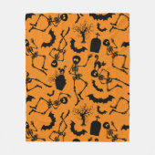 Halloween Skeletons Macabre Dance Fleece Deken (Voorkant)