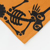 Halloween Skeletons Macabre Dance Fleece Deken (Hoek)
